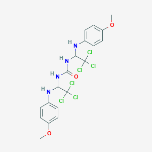 molecular formula C19H20Cl6N4O3 B406093 N,N'-bis[2,2,2-trichloro-1-(4-methoxyanilino)ethyl]urea 