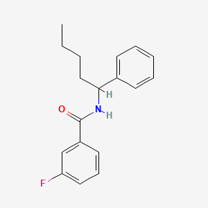 molecular formula C18H20FNO B4060938 3-fluoro-N-(1-phenylpentyl)benzamide 