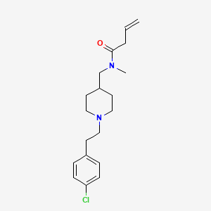 molecular formula C19H27ClN2O B4060945 N-({1-[2-(4-chlorophenyl)ethyl]-4-piperidinyl}methyl)-N-methyl-3-butenamide 
