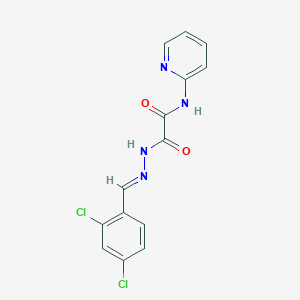 molecular formula C14H10Cl2N4O2 B406096 2-[2-(2,4-dichlorobenzylidene)hydrazino]-2-oxo-N-(2-pyridinyl)acetamide 