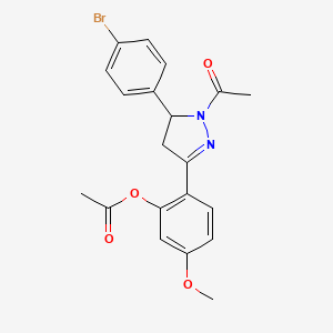 2-[1-acetyl-5-(4-bromophenyl)-4,5-dihydro-1H-pyrazol-3-yl]-5-methoxyphenyl acetate