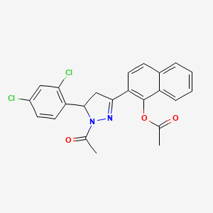 2-[1-acetyl-5-(2,4-dichlorophenyl)-4,5-dihydro-1H-pyrazol-3-yl]-1-naphthyl acetate