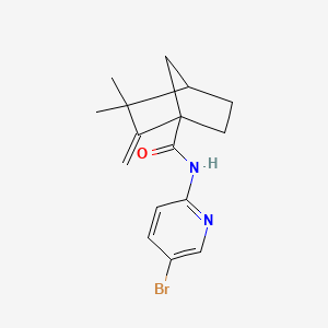 molecular formula C16H19BrN2O B4060989 N-(5-bromo-2-pyridinyl)-3,3-dimethyl-2-methylenebicyclo[2.2.1]heptane-1-carboxamide 