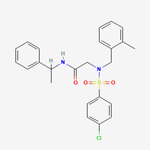 N~2~-[(4-chlorophenyl)sulfonyl]-N~2~-(2-methylbenzyl)-N~1~-(1-phenylethyl)glycinamide