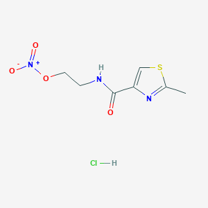 4-Thiazolecarboxamide, 2-methyl-N-(2-(nitrooxy)ethyl)-, monohydrochloride