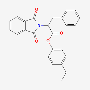 molecular formula C25H21NO4 B4061001 4-ethylphenyl 2-(1,3-dioxo-1,3-dihydro-2H-isoindol-2-yl)-3-phenylpropanoate 