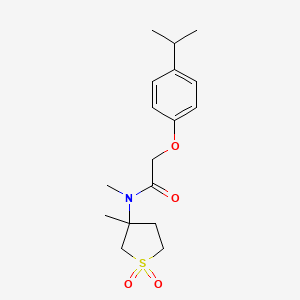 molecular formula C17H25NO4S B4061017 2-(4-isopropylphenoxy)-N-methyl-N-(3-methyl-1,1-dioxidotetrahydro-3-thienyl)acetamide 