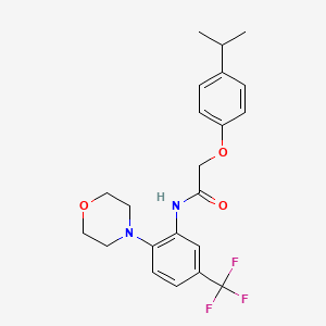 molecular formula C22H25F3N2O3 B4061030 2-(4-isopropylphenoxy)-N-[2-(4-morpholinyl)-5-(trifluoromethyl)phenyl]acetamide 