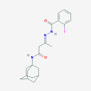 N-(1-adamantyl)-3-[(2-iodobenzoyl)hydrazono]butanamide