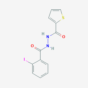 molecular formula C12H9IN2O2S B406106 2-iodo-N'-(2-thienylcarbonyl)benzohydrazide 
