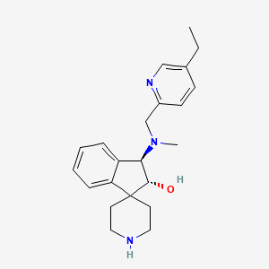 molecular formula C22H29N3O B4061070 rel-(2R,3R)-3-[[(5-ethyl-2-pyridinyl)methyl](methyl)amino]-2,3-dihydrospiro[indene-1,4'-piperidin]-2-ol bis(trifluoroacetate) (salt) 