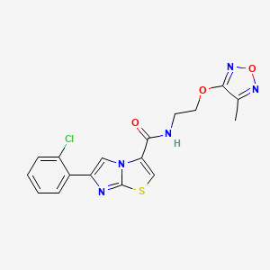 6-(2-chlorophenyl)-N-{2-[(4-methyl-1,2,5-oxadiazol-3-yl)oxy]ethyl}imidazo[2,1-b][1,3]thiazole-3-carboxamide