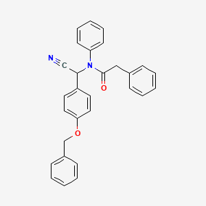 molecular formula C29H24N2O2 B4061100 N-[[4-(benzyloxy)phenyl](cyano)methyl]-N,2-diphenylacetamide 