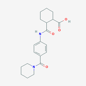molecular formula C20H26N2O4 B4061124 2-({[4-(1-piperidinylcarbonyl)phenyl]amino}carbonyl)cyclohexanecarboxylic acid 