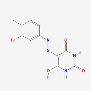 5-[2-(3-bromo-4-methylphenyl)hydrazinylidene]pyrimidine-2,4,6(1H,3H,5H)-trione