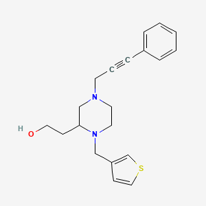 molecular formula C20H24N2OS B4061136 2-[4-(3-phenyl-2-propyn-1-yl)-1-(3-thienylmethyl)-2-piperazinyl]ethanol 
