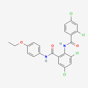 molecular formula C22H16Cl4N2O3 B4061148 3,5-dichloro-2-[(2,4-dichlorobenzoyl)amino]-N-(4-ethoxyphenyl)benzamide 