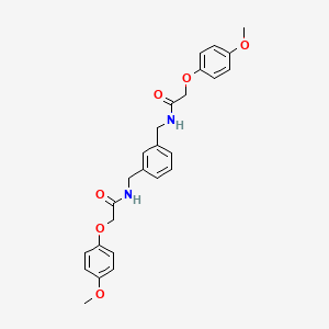 molecular formula C26H28N2O6 B4061166 N,N'-[1,3-phenylenebis(methylene)]bis[2-(4-methoxyphenoxy)acetamide] 