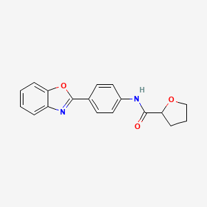 molecular formula C18H16N2O3 B4061177 N-[4-(1,3-benzoxazol-2-yl)phenyl]tetrahydro-2-furancarboxamide 
