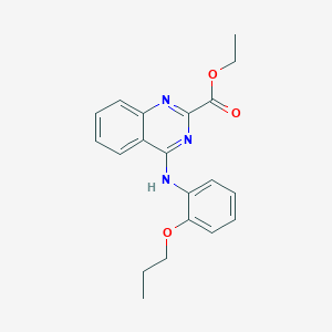 molecular formula C20H21N3O3 B4061182 ethyl 4-[(2-propoxyphenyl)amino]-2-quinazolinecarboxylate 