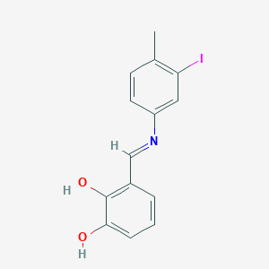 3-{[(3-Iodo-4-methylphenyl)imino]methyl}-1,2-benzenediol