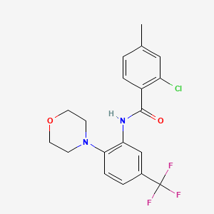 molecular formula C19H18ClF3N2O2 B4061201 2-chloro-4-methyl-N-[2-(4-morpholinyl)-5-(trifluoromethyl)phenyl]benzamide 