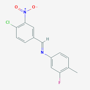 N-(4-chloro-3-nitrobenzylidene)-3-fluoro-4-methylaniline