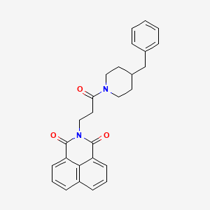 molecular formula C27H26N2O3 B4061217 2-[3-(4-benzyl-1-piperidinyl)-3-oxopropyl]-1H-benzo[de]isoquinoline-1,3(2H)-dione 