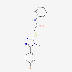 2-{[5-(4-bromophenyl)-4-methyl-4H-1,2,4-triazol-3-yl]thio}-N-(2-methylcyclohexyl)acetamide