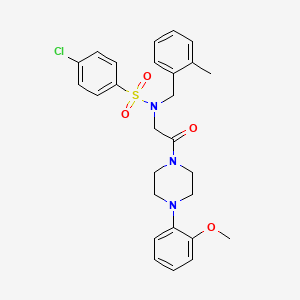 4-Chloro-N-{2-[4-(2-methoxy-phenyl)-piperazin-1-yl]-2-oxo-ethyl}-N-(2-methyl-benzyl)-benzenesulfonamide