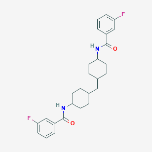 3-fluoro-N-[4-({4-[(3-fluorobenzoyl)amino]cyclohexyl}methyl)cyclohexyl]benzamide