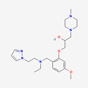 1-[2-({ethyl[2-(1H-pyrazol-1-yl)ethyl]amino}methyl)-5-methoxyphenoxy]-3-(4-methyl-1-piperazinyl)-2-propanol