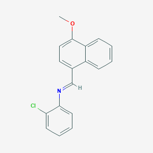 molecular formula C18H14ClNO B406130 N-(2-chlorophenyl)-N-[(4-methoxy-1-naphthyl)methylene]amine 