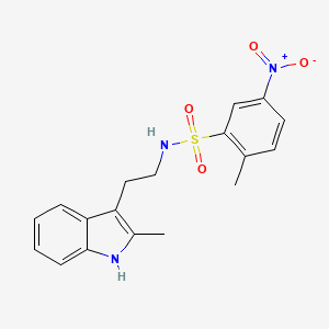 2-methyl-N-[2-(2-methyl-1H-indol-3-yl)ethyl]-5-nitrobenzenesulfonamide