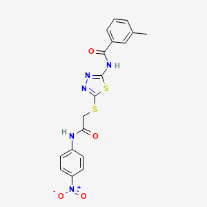 3-methyl-N-[5-({2-[(4-nitrophenyl)amino]-2-oxoethyl}thio)-1,3,4-thiadiazol-2-yl]benzamide