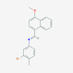 N-(3-bromo-4-methylphenyl)-N-[(4-methoxy-1-naphthyl)methylene]amine