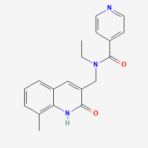 N-ethyl-N-[(2-hydroxy-8-methyl-3-quinolinyl)methyl]isonicotinamide