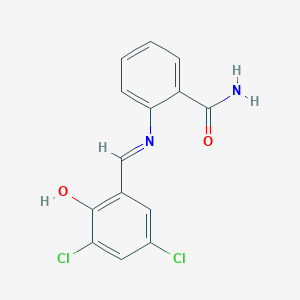 2-[(3,5-Dichloro-2-hydroxybenzylidene)amino]benzamide