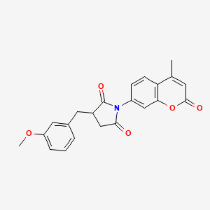 3-(3-methoxybenzyl)-1-(4-methyl-2-oxo-2H-chromen-7-yl)-2,5-pyrrolidinedione