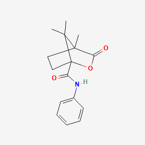 4,7,7-trimethyl-3-oxo-N-phenyl-2-oxabicyclo[2.2.1]heptane-1-carboxamide