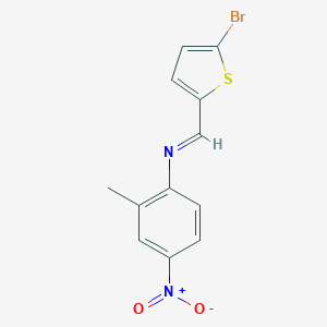 molecular formula C12H9BrN2O2S B406139 N-[(5-bromo-2-thienyl)methylene]-2-methyl-4-nitroaniline 