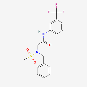 molecular formula C17H17F3N2O3S B4061392 N~2~-benzyl-N~2~-(methylsulfonyl)-N~1~-[3-(trifluoromethyl)phenyl]glycinamide 