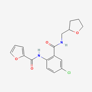 molecular formula C17H17ClN2O4 B4061397 N-(4-chloro-2-{[(tetrahydro-2-furanylmethyl)amino]carbonyl}phenyl)-2-furamide 
