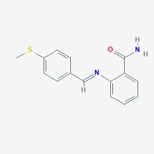 2-({(e)-[4-(Methylsulfanyl)phenyl]methylene}amino)benzamide
