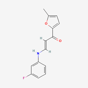 molecular formula C14H12FNO2 B4061430 3-[(3-fluorophenyl)amino]-1-(5-methyl-2-furyl)-2-propen-1-one 