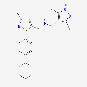 1-[3-(4-cyclohexylphenyl)-1-methyl-1H-pyrazol-4-yl]-N-[(3,5-dimethyl-1H-pyrazol-4-yl)methyl]-N-methylmethanamine