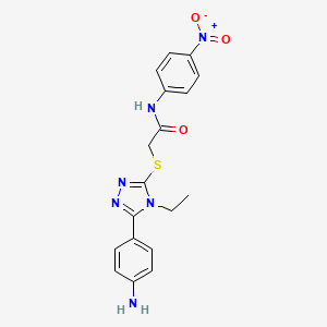 2-{[5-(4-aminophenyl)-4-ethyl-4H-1,2,4-triazol-3-yl]thio}-N-(4-nitrophenyl)acetamide