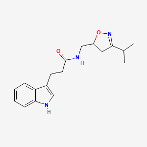 3-(1H-indol-3-yl)-N-[(3-isopropyl-4,5-dihydroisoxazol-5-yl)methyl]propanamide