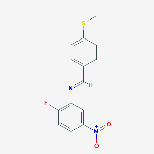 (2-Fluoro-5-nitrophenyl)[4-(methylsulfanyl)benzylidene]amine