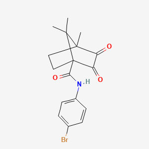 molecular formula C17H18BrNO3 B4061480 N-(4-bromophenyl)-4,7,7-trimethyl-2,3-dioxobicyclo[2.2.1]heptane-1-carboxamide 